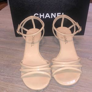 Authentic Chanel Patent Leather Sandals